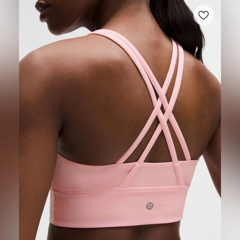 NWT! NEW! Lululemon Athletica Pink Energy Longline Sports Bra Medium Support